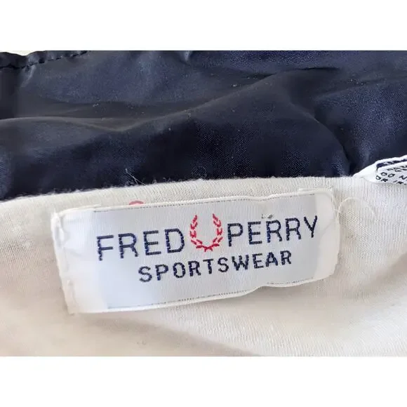 Vtg 90s Fred Perry Colorblock Track Jacket - Navy Red White - Men's M - Unisex